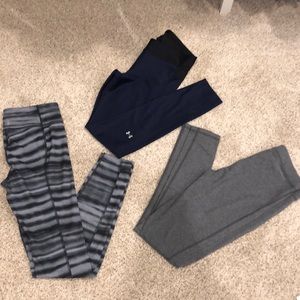 3 pair small Under Armour leggings
